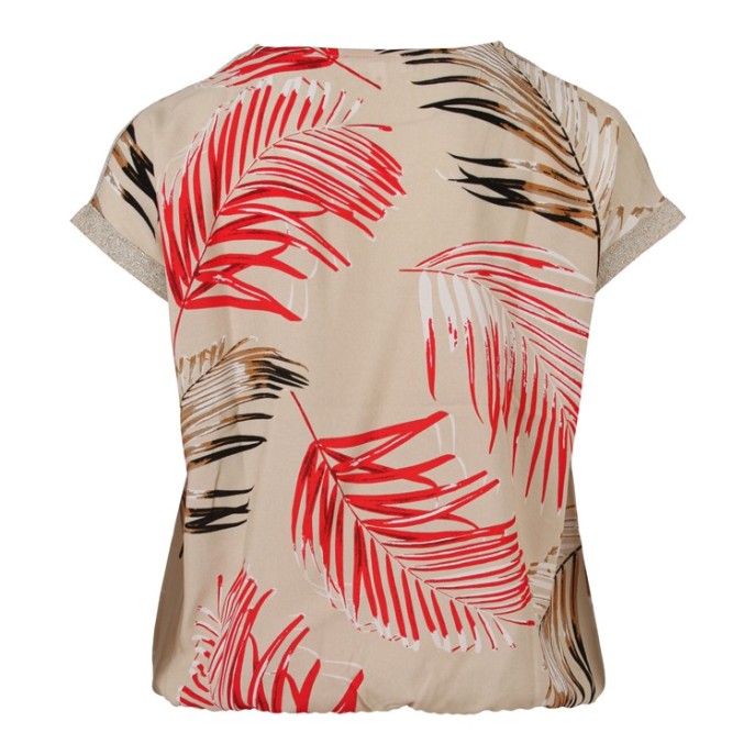 Z Enjoy Blouson 156714 lurex palmprint Rood Zand Camel